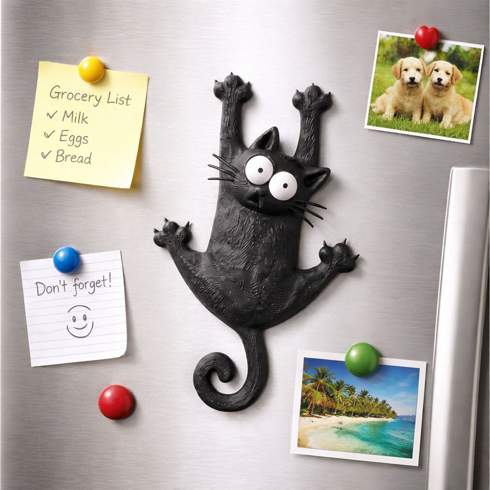 Personalized Black Cat Fridge Magnet