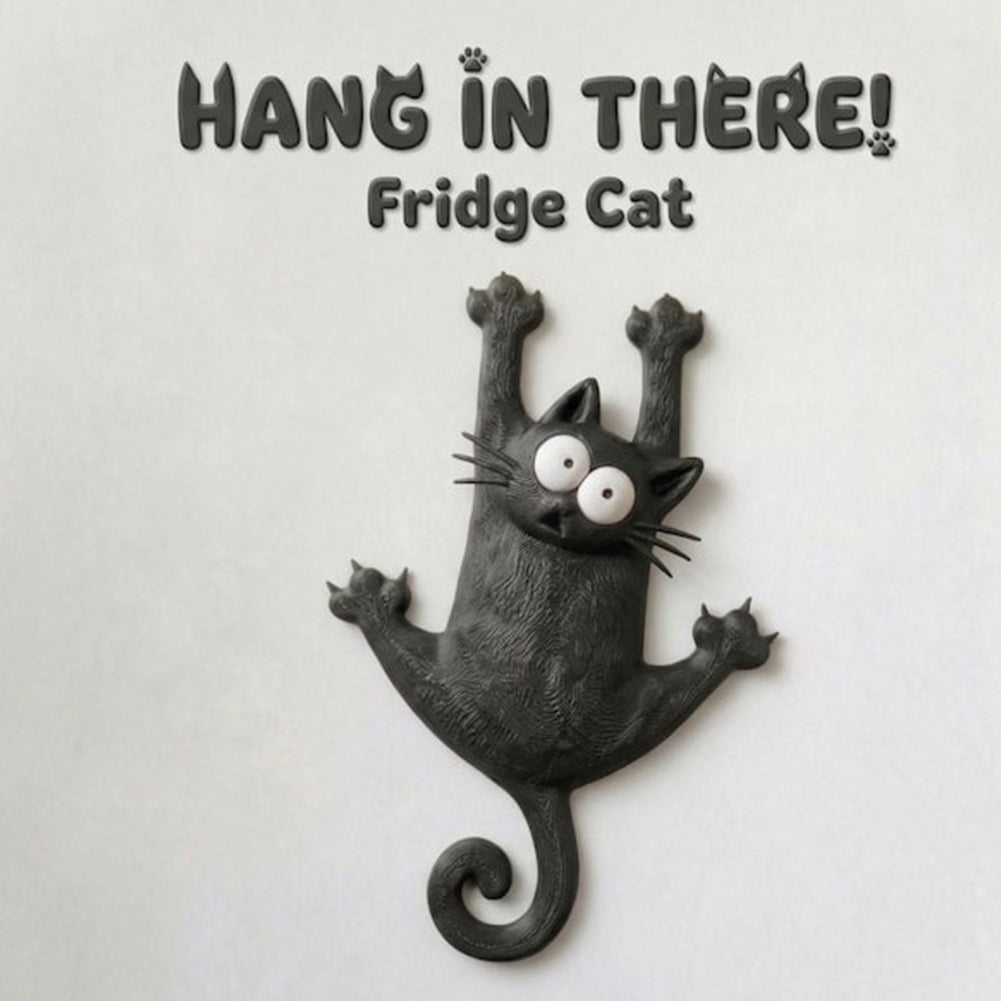 Personalized Black Cat Fridge Magnet