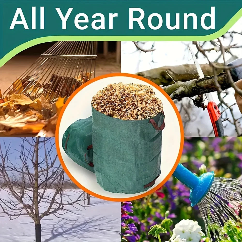 Heavy-Duty PP Garden Waste Bags With Industrial Fabric Handles
