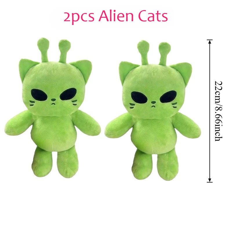 Cute Alien Cat Plush Toy Super Soft Plushie Dolls Kawaii Stuffed Animal Pillow Home Decor Couple Gift for Child Companion Gift