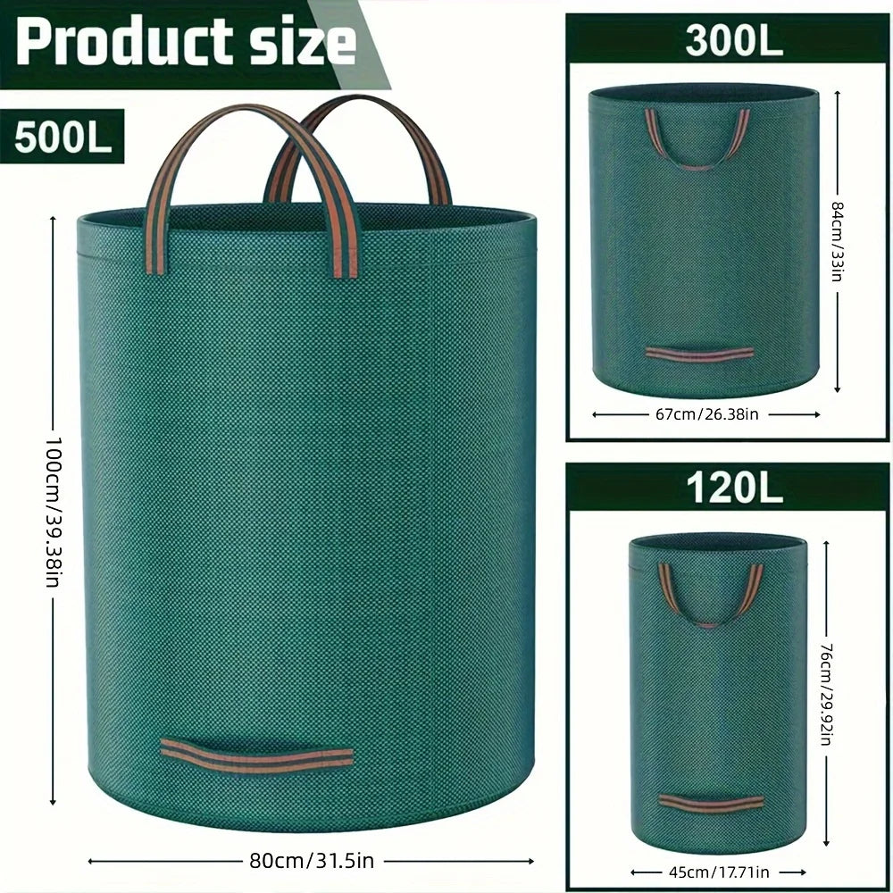 Heavy-Duty PP Garden Waste Bags With Industrial Fabric Handles