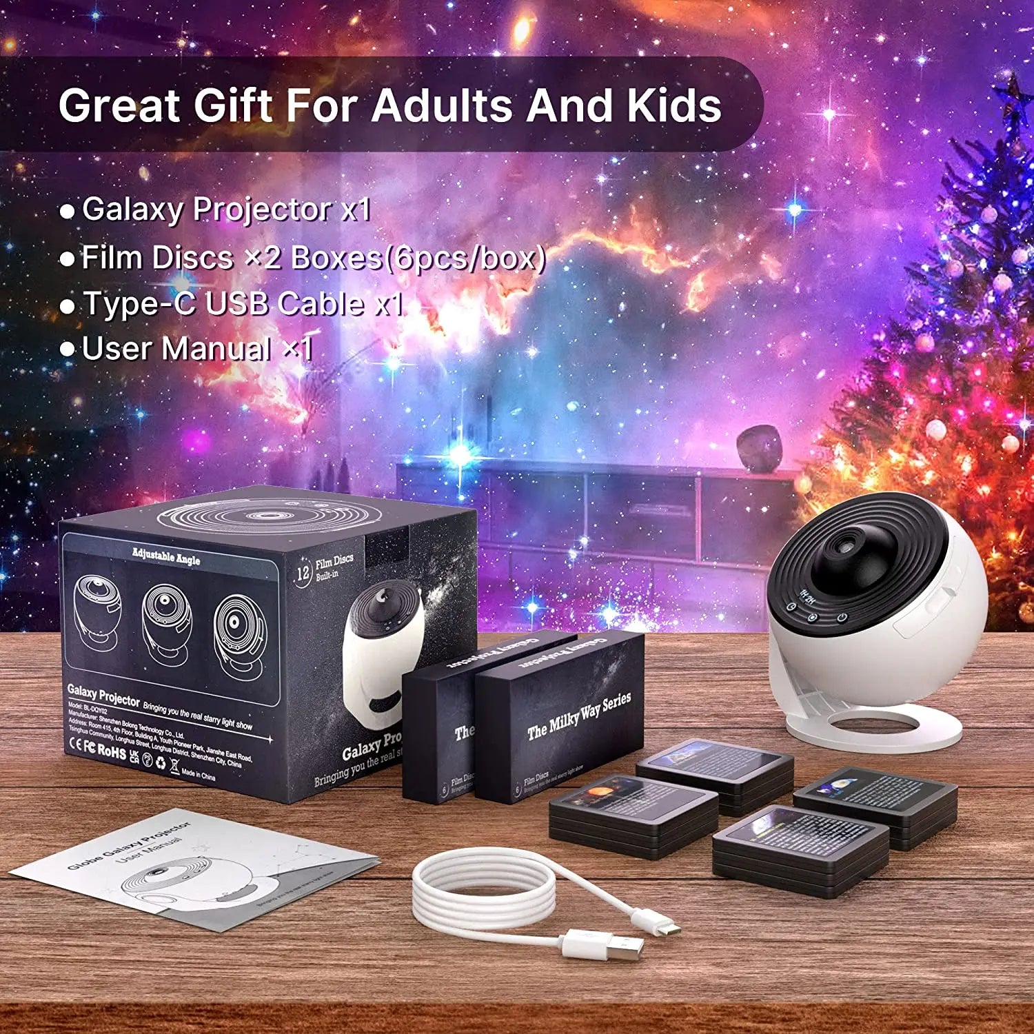 13 IN 1 Star Projector, Galaxy Night Light Projector for Bedroom